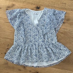 Peplum Madewell top XS NWT
